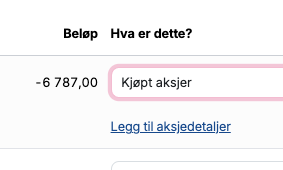 Kjøpt aksjer på banktransaksjon