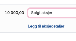 Solgt aksjer på banktransaksjon